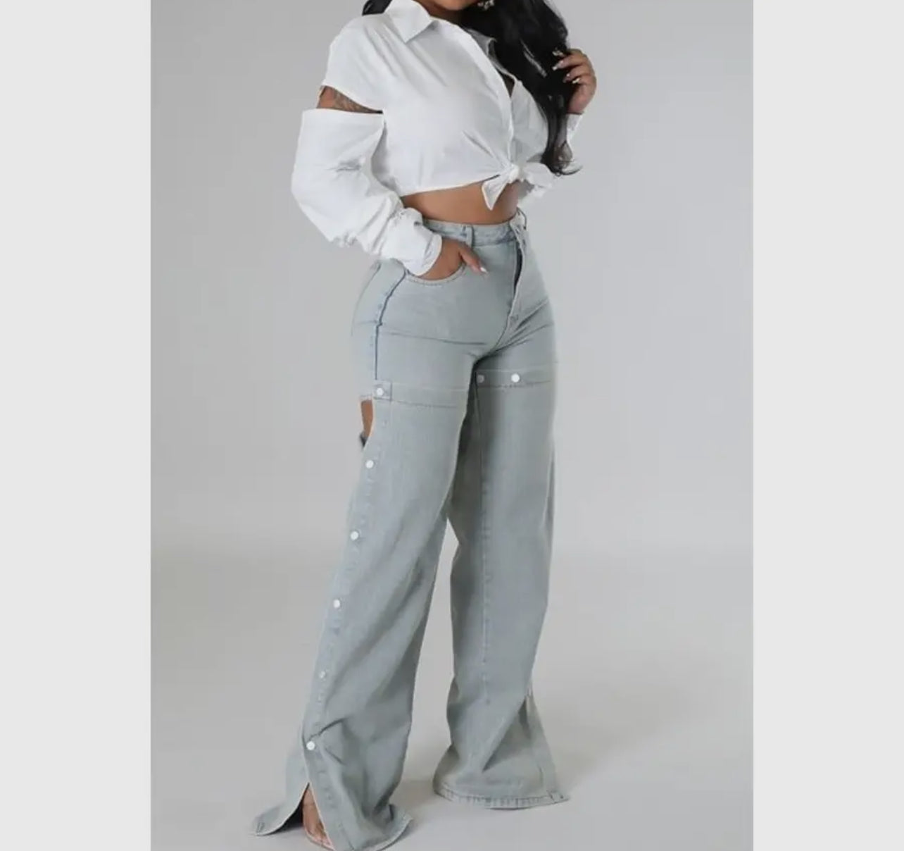 High Waisted Detachable Pants