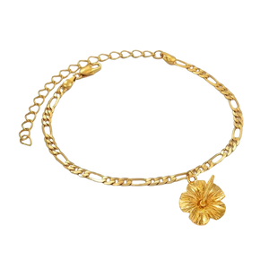 Women Gold Plated Anklet Jewelry Fashion Foot Chain Accessories-21 cm