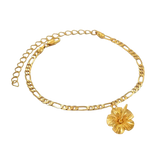 Women Gold Plated Anklet Jewelry Fashion Foot Chain Accessories-21 cm