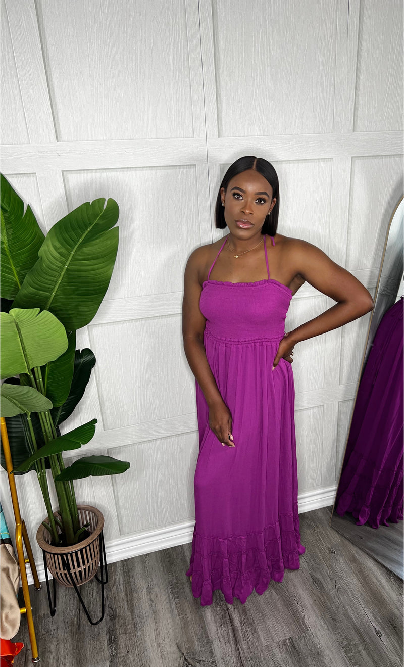 Take Me Away Maxi Dress- Violet