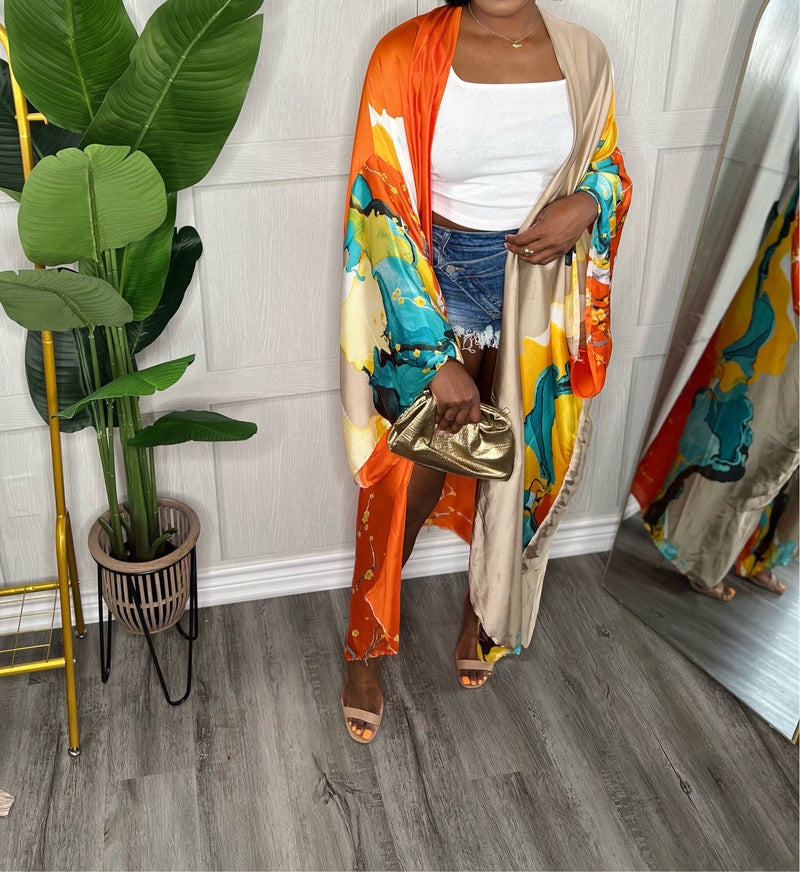 Bali Sunset Kimono-Orange