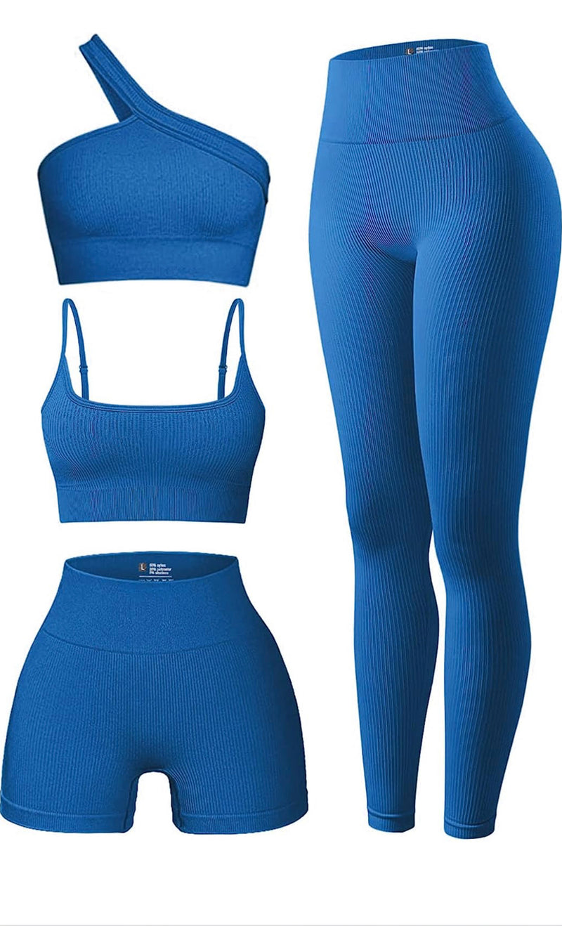 Alana Active Wear  4PC Set(Blue)