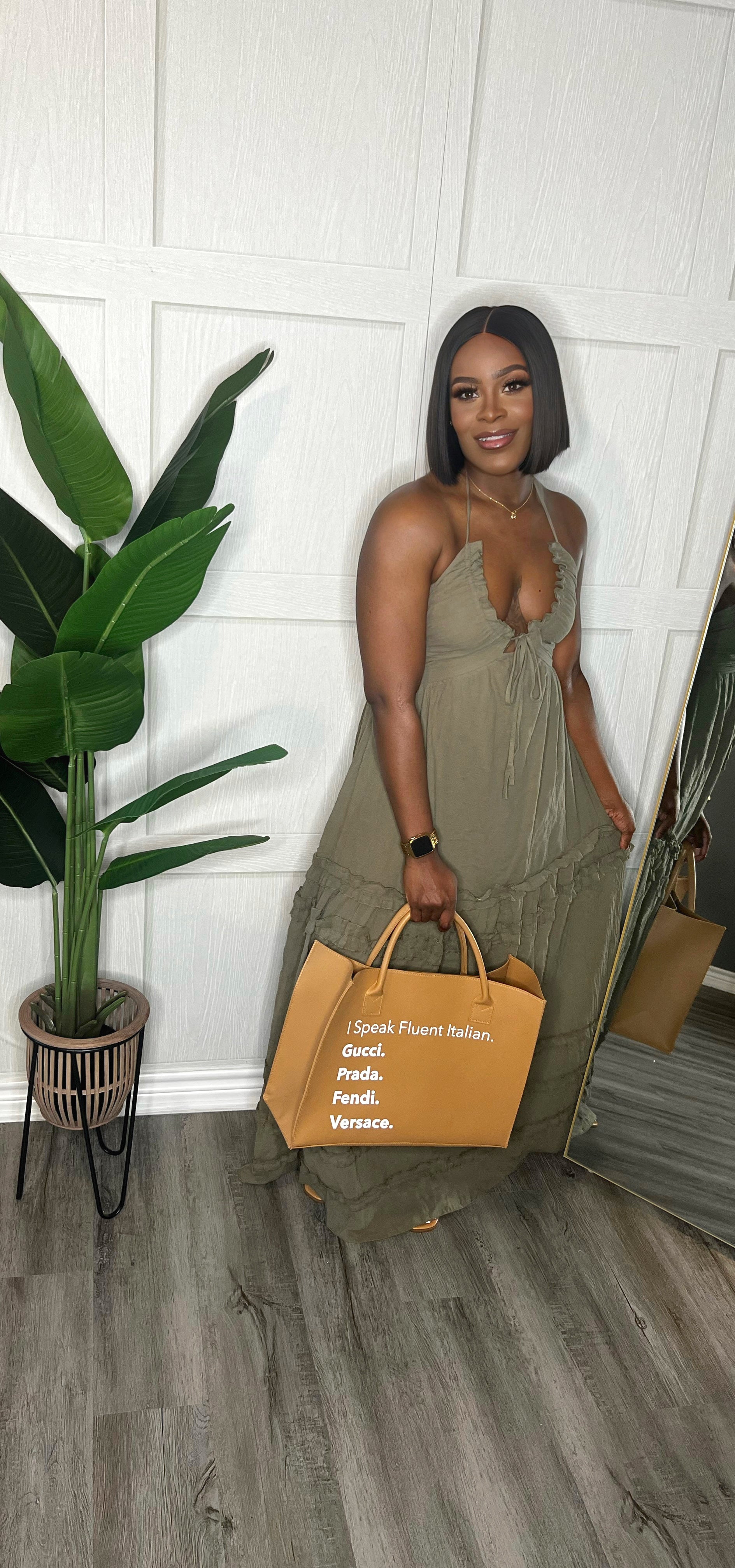 Caelynn Maxi Dress-Olive