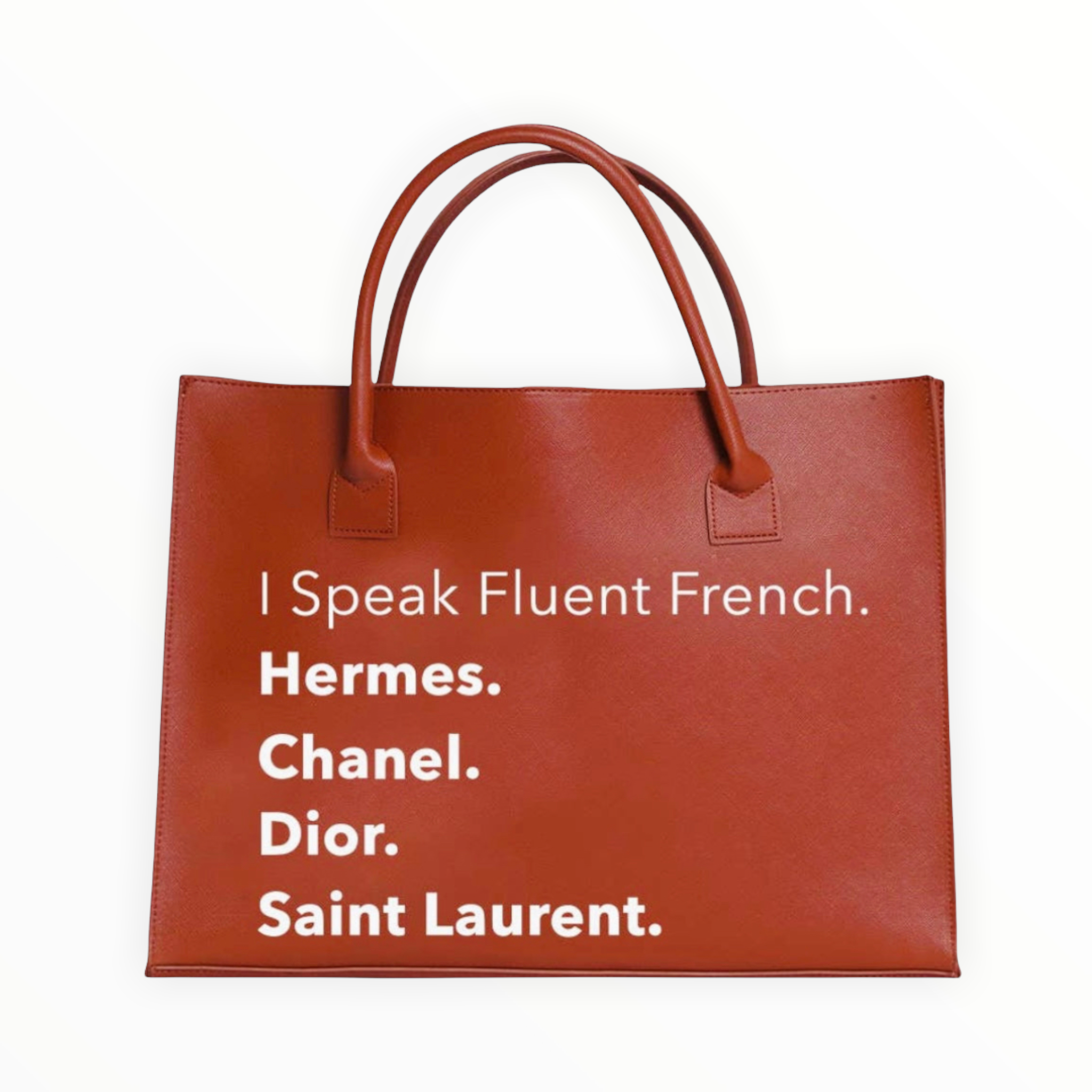 I Speak Foreign Tote-Brown