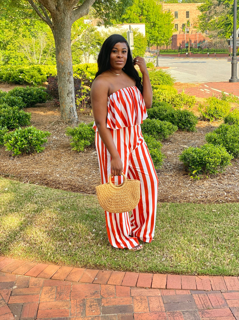 Fair Day Striped Jumpsuit