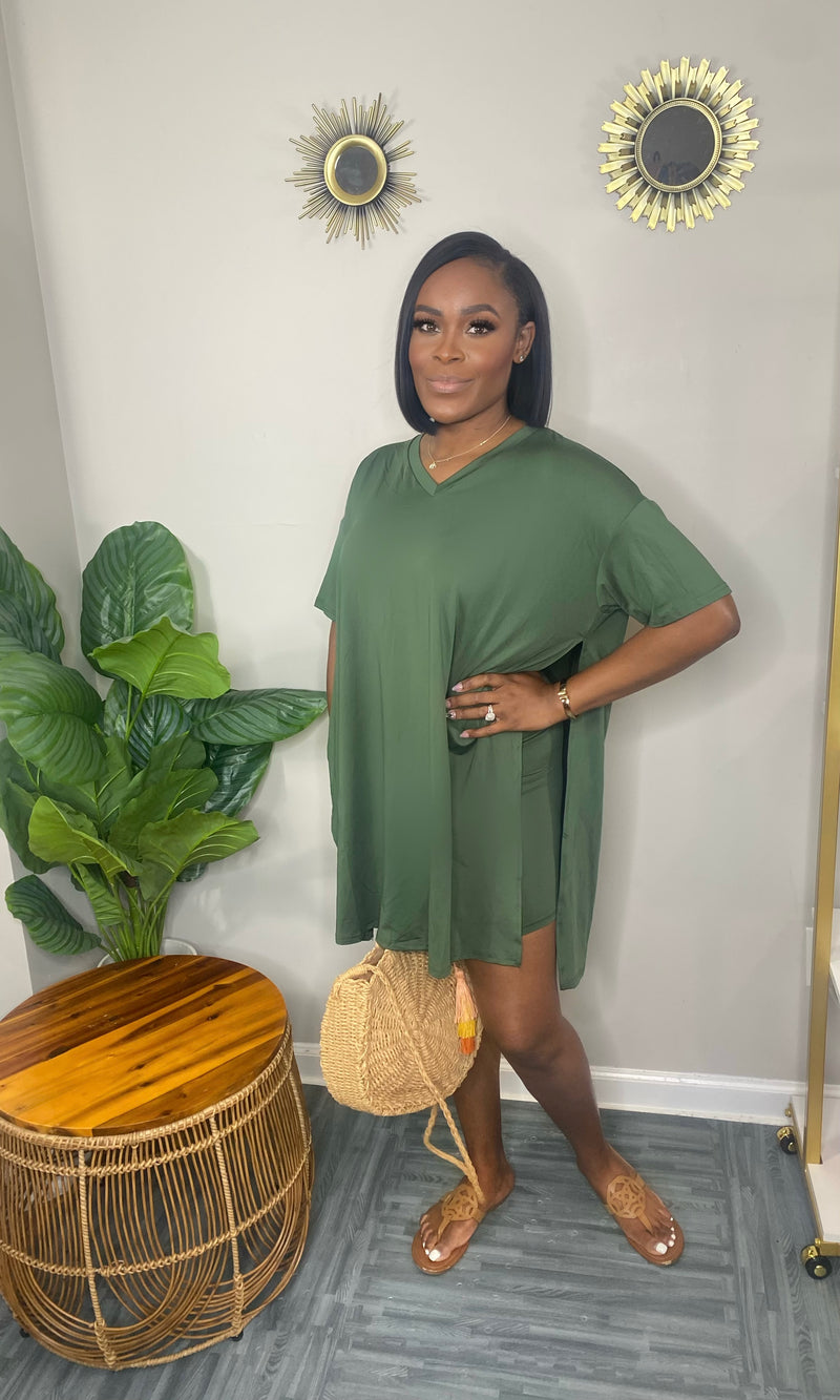 Perfect Basic Set-Olive Green