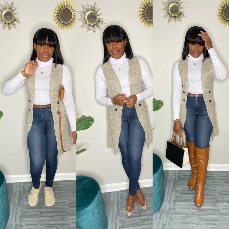 Always On Time Vest-Oatmeal