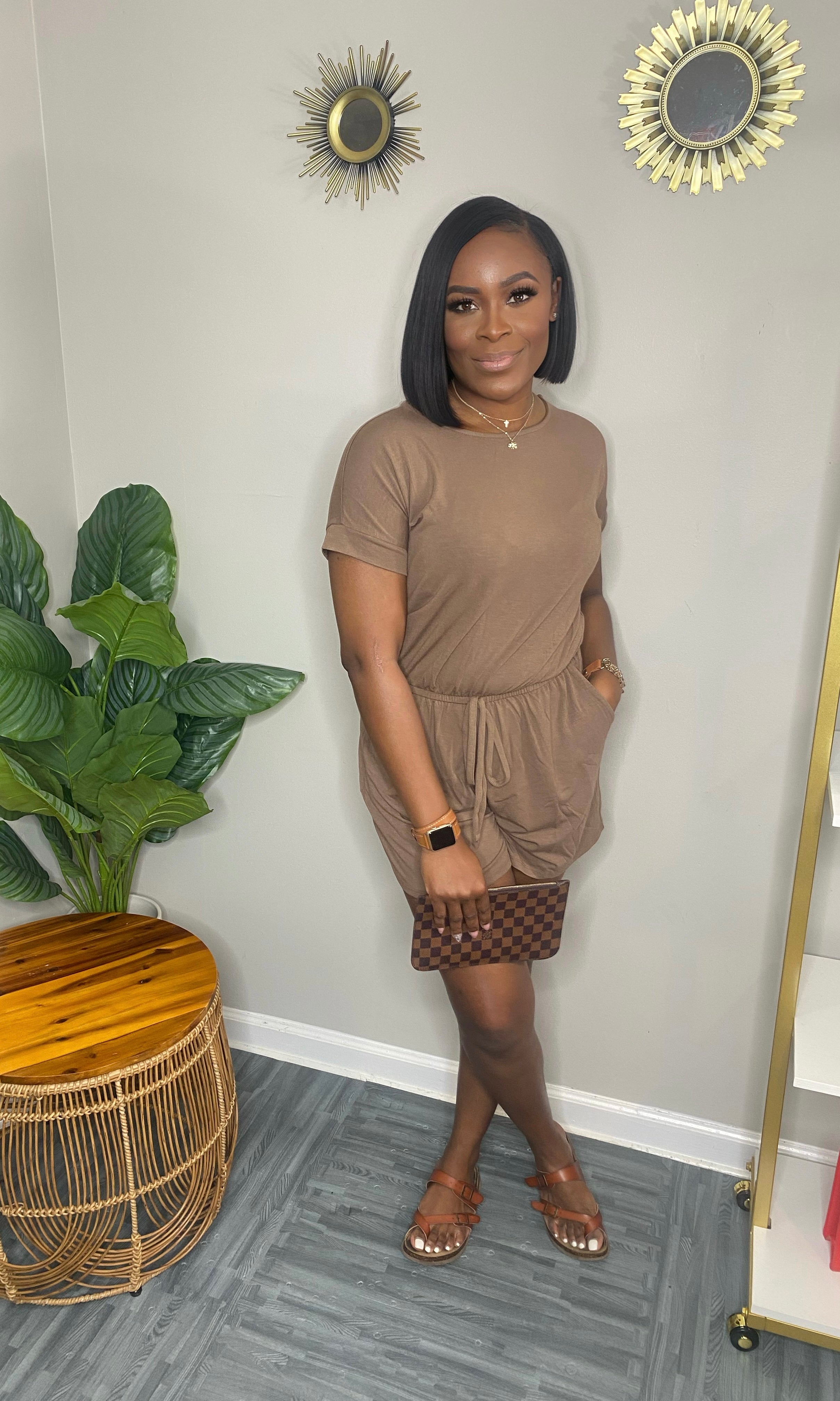 All That Romper-Ash Mocha