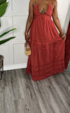 Caelynn Maxi Dress-Rust