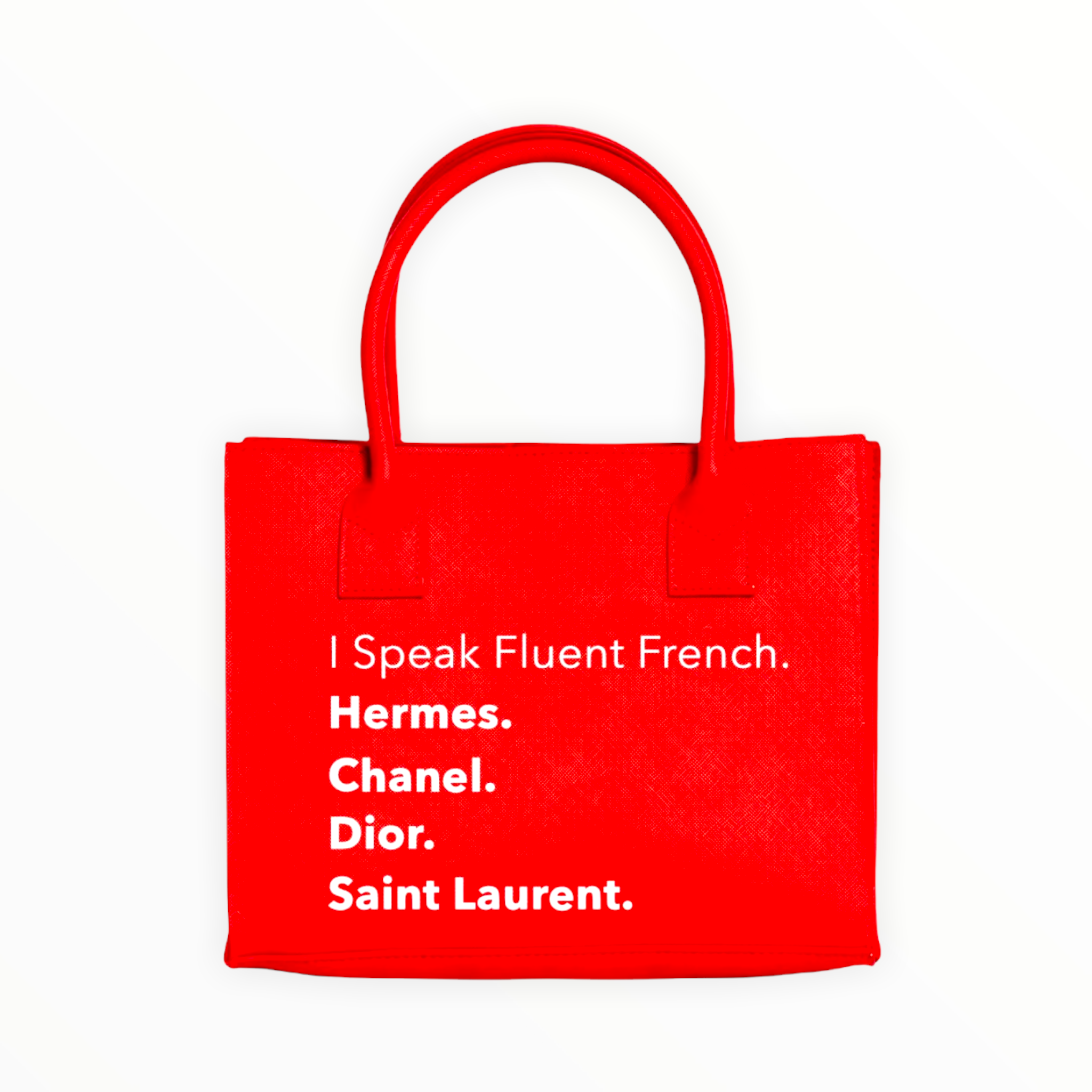 I Speak Foreign Mini Tote-Red
