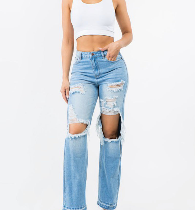 Favorite Mom Jeans-Light Wash