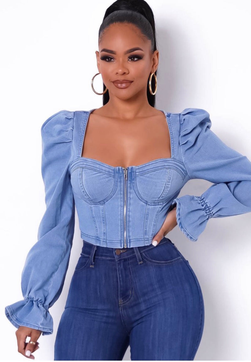 Tianna Denim Top