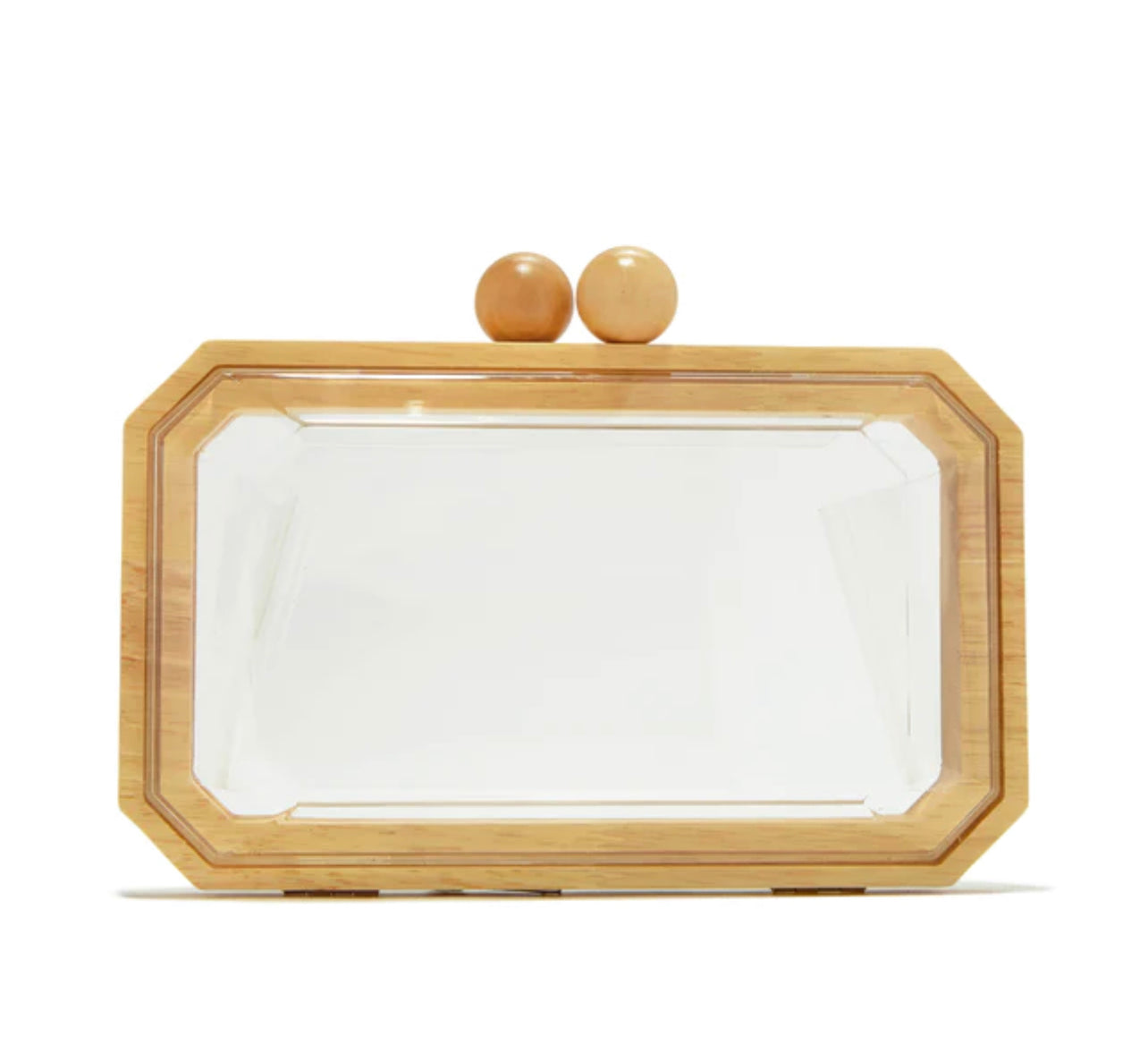 Tulum Clear Bamboo Clutch