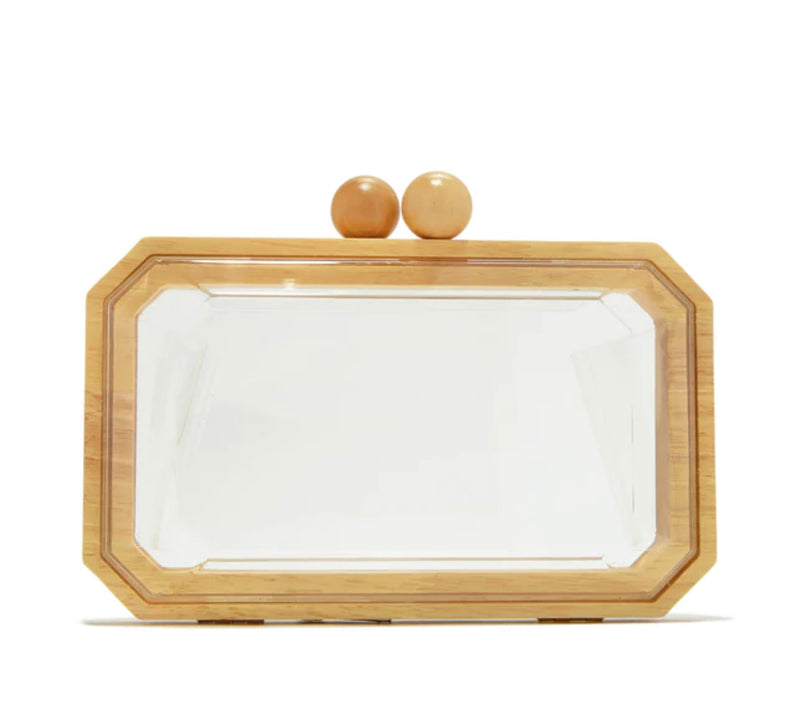 Tulum Clear Bamboo Clutch