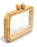 Tulum Clear Bamboo Clutch