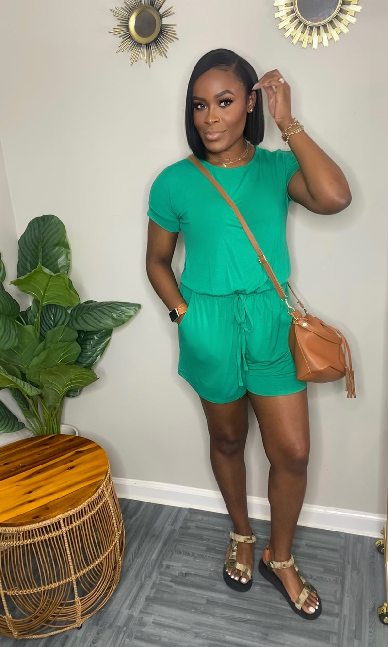 All That Romper-Kelly Green