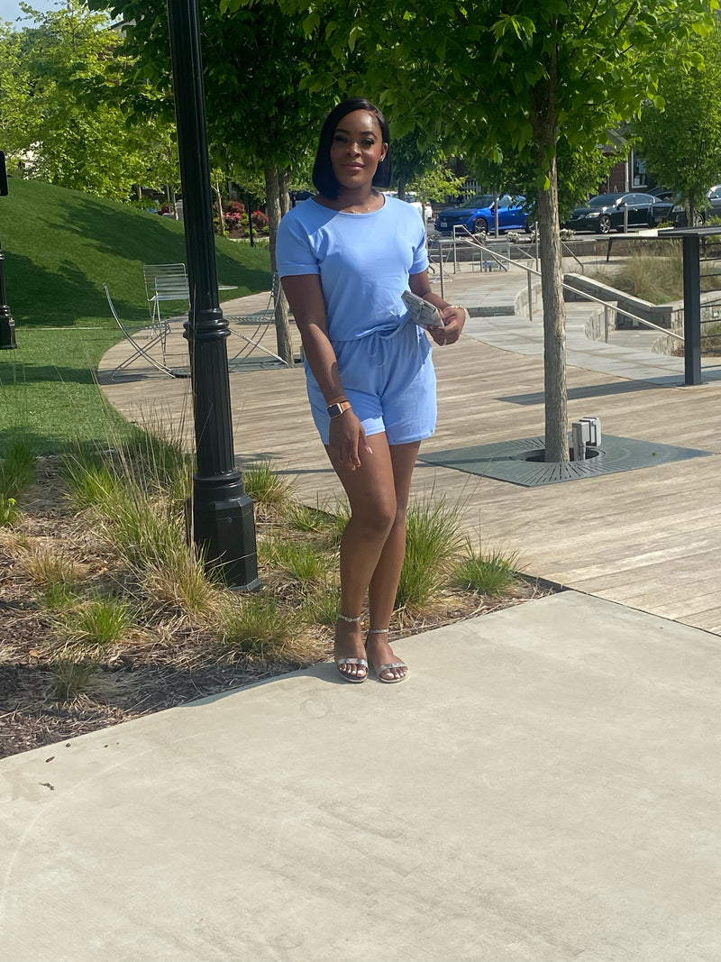 All That Romper-Spring Blue