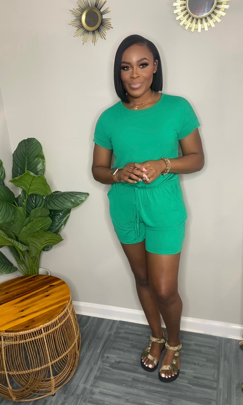 All That Romper-Kelly Green