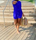 All That Romper-Royal Blue