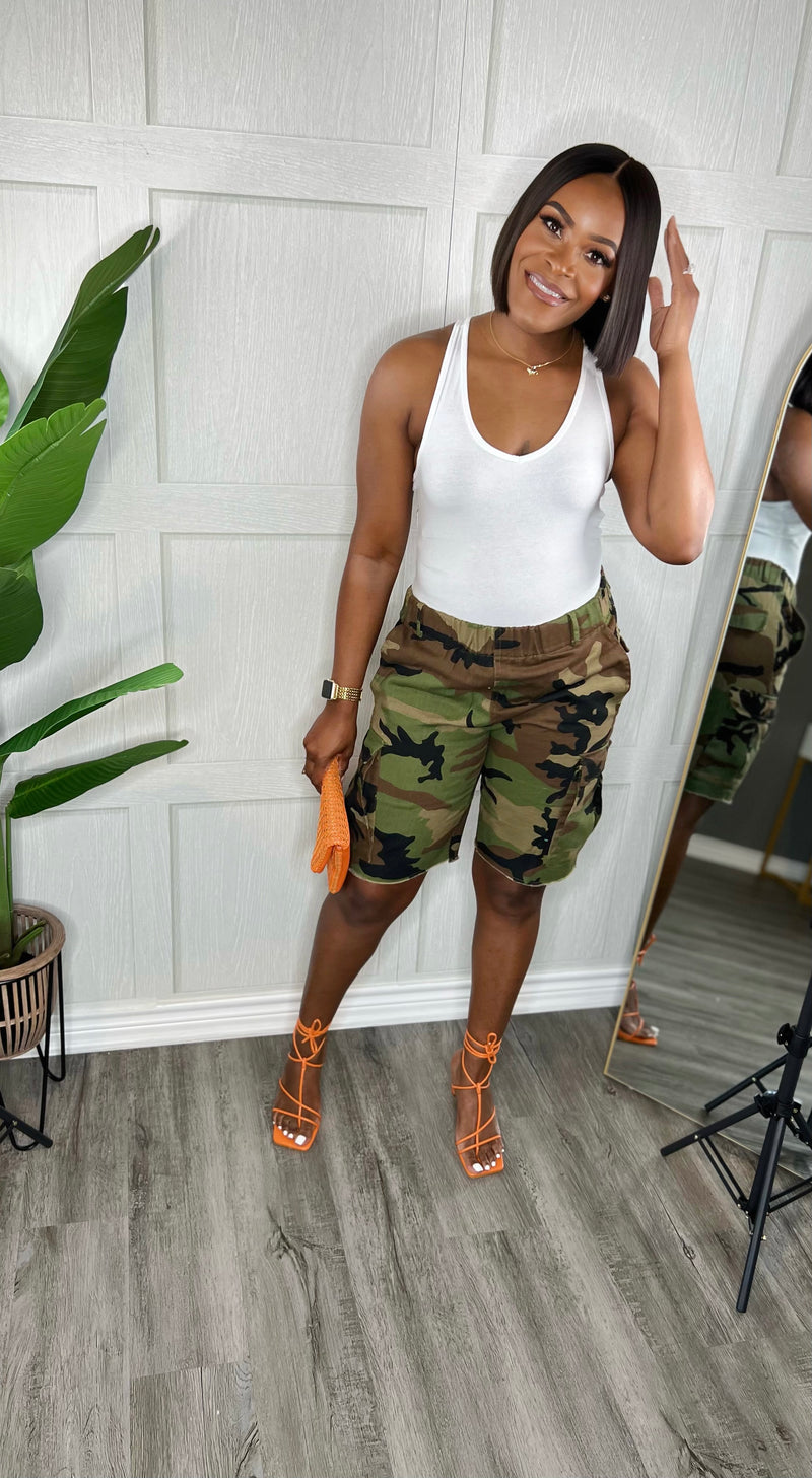 Camo Cargo Shorts