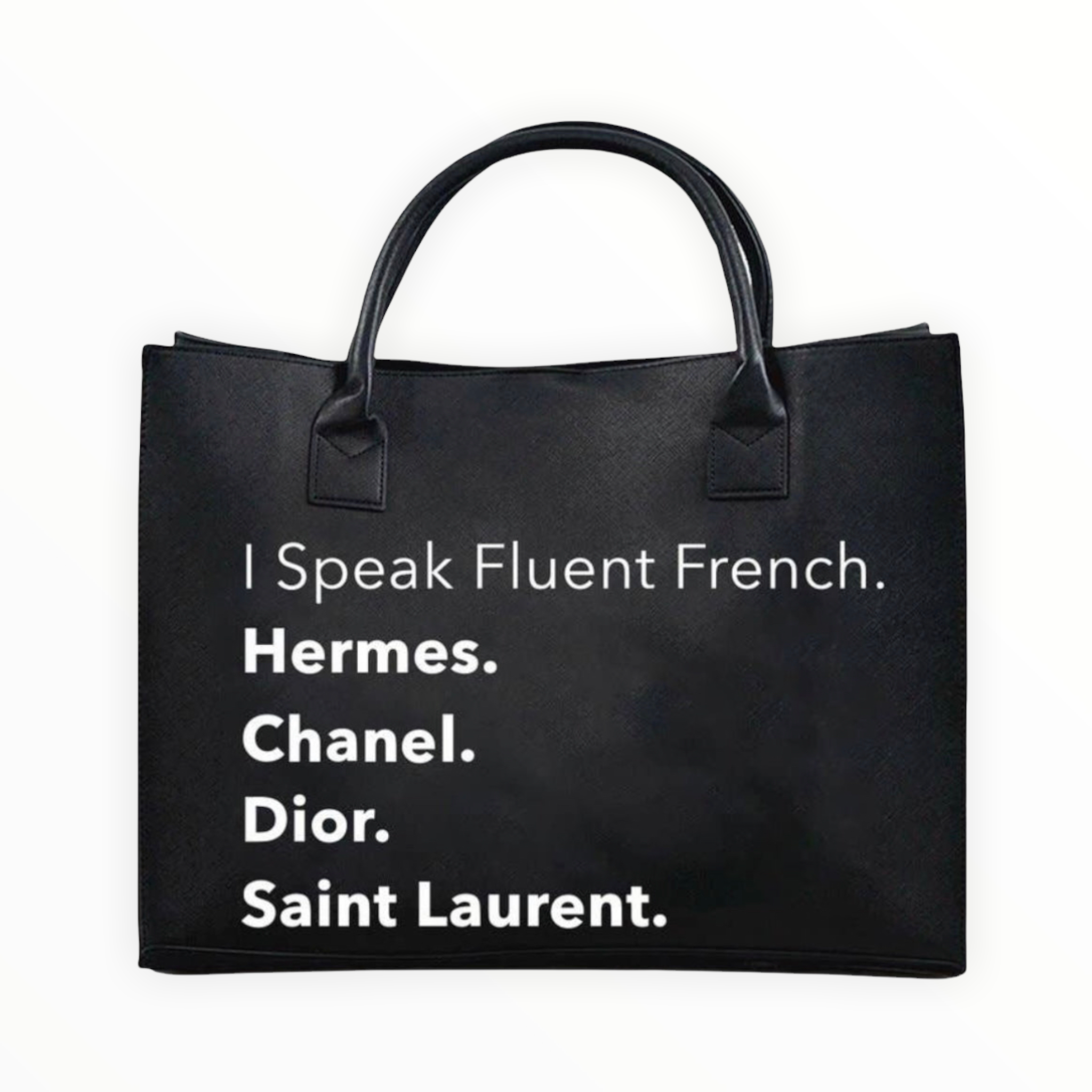 I Speak Foreign Tote-Black