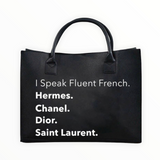 I Speak Foreign Tote-Black