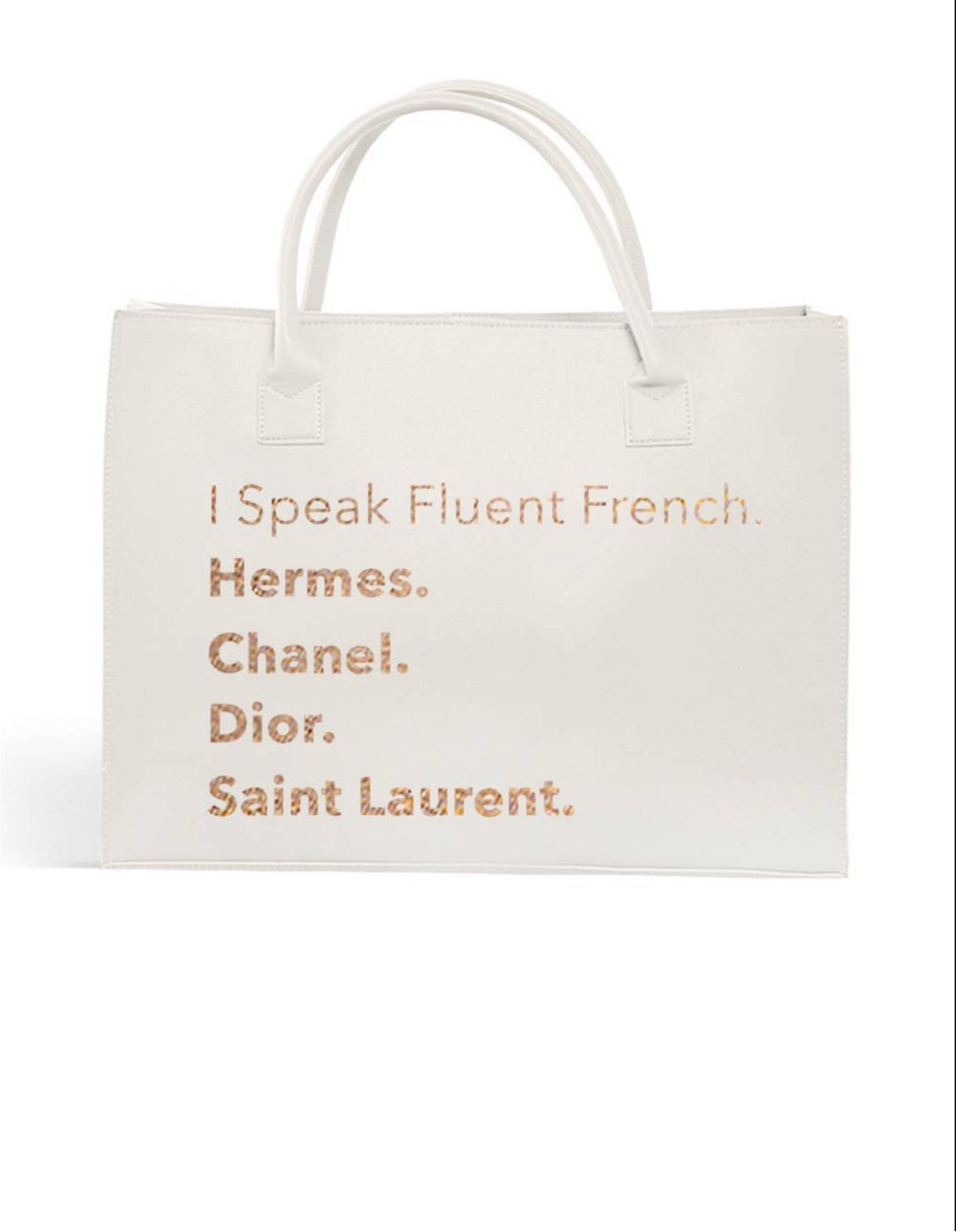 I Speak Foreign Tote- Ivory