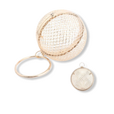 Gold Caged Sphere Clutch