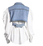 Twist of Fate Denim Top